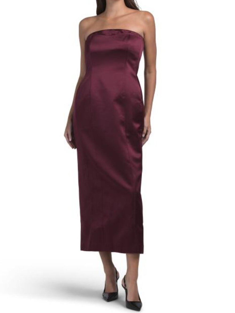 NICHOLAS Kasia Strapless Layered Bustier Midi Dress